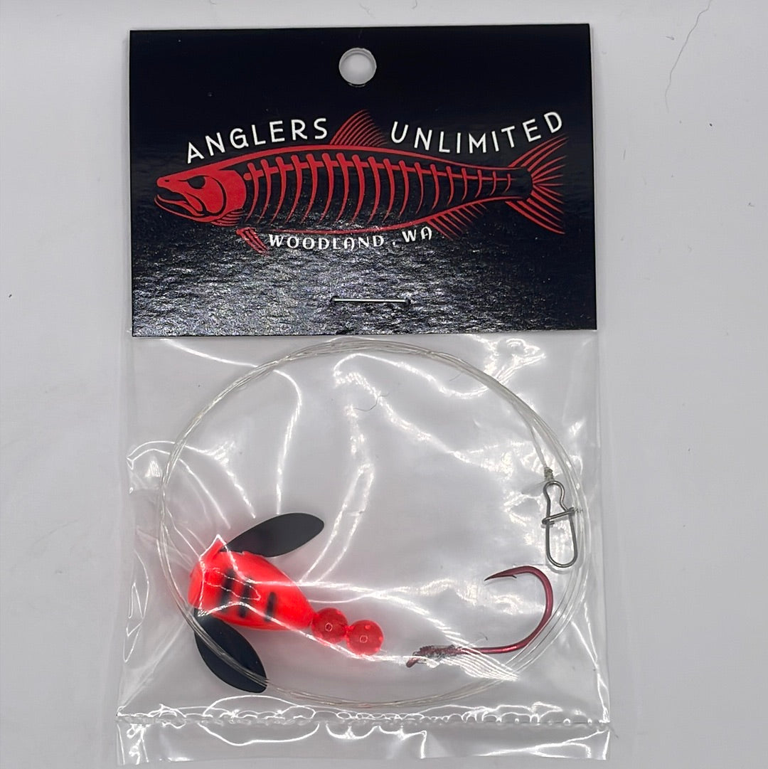 Anglers Unlimited Pre-Tied Spin Glo Leader with Single Hooks