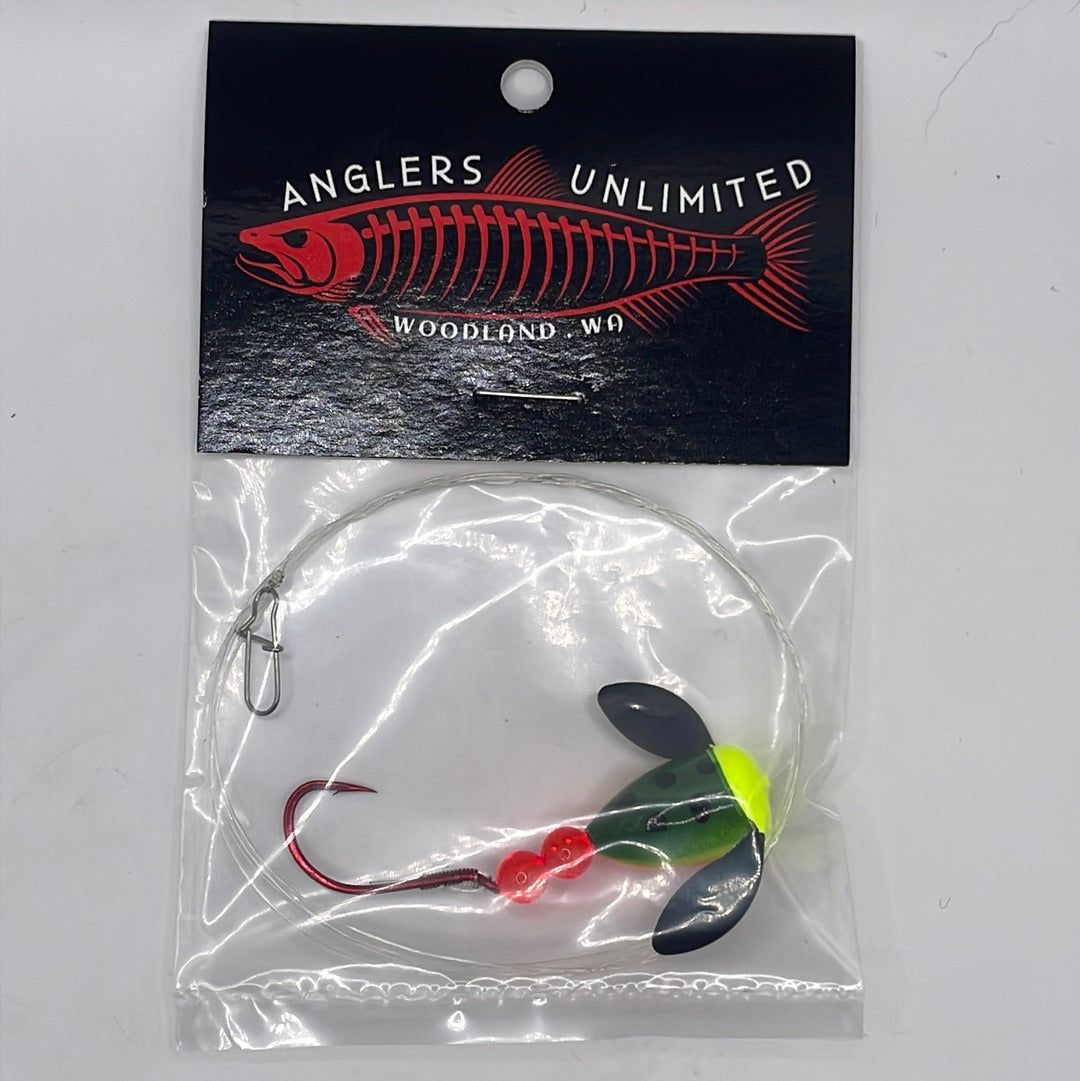 Anglers Unlimited Pre-Tied Spin Glo Leader with Single Hooks