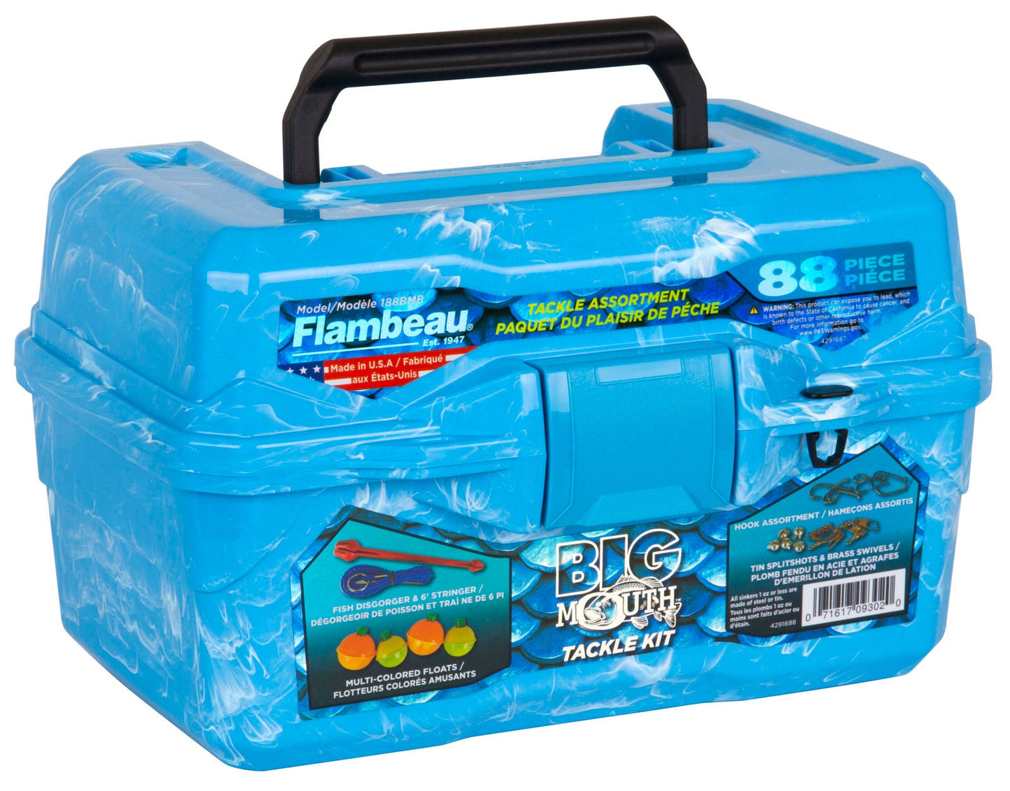 Flambeau “IKE” Big Mouth 89-Piece Tackle Box Kit