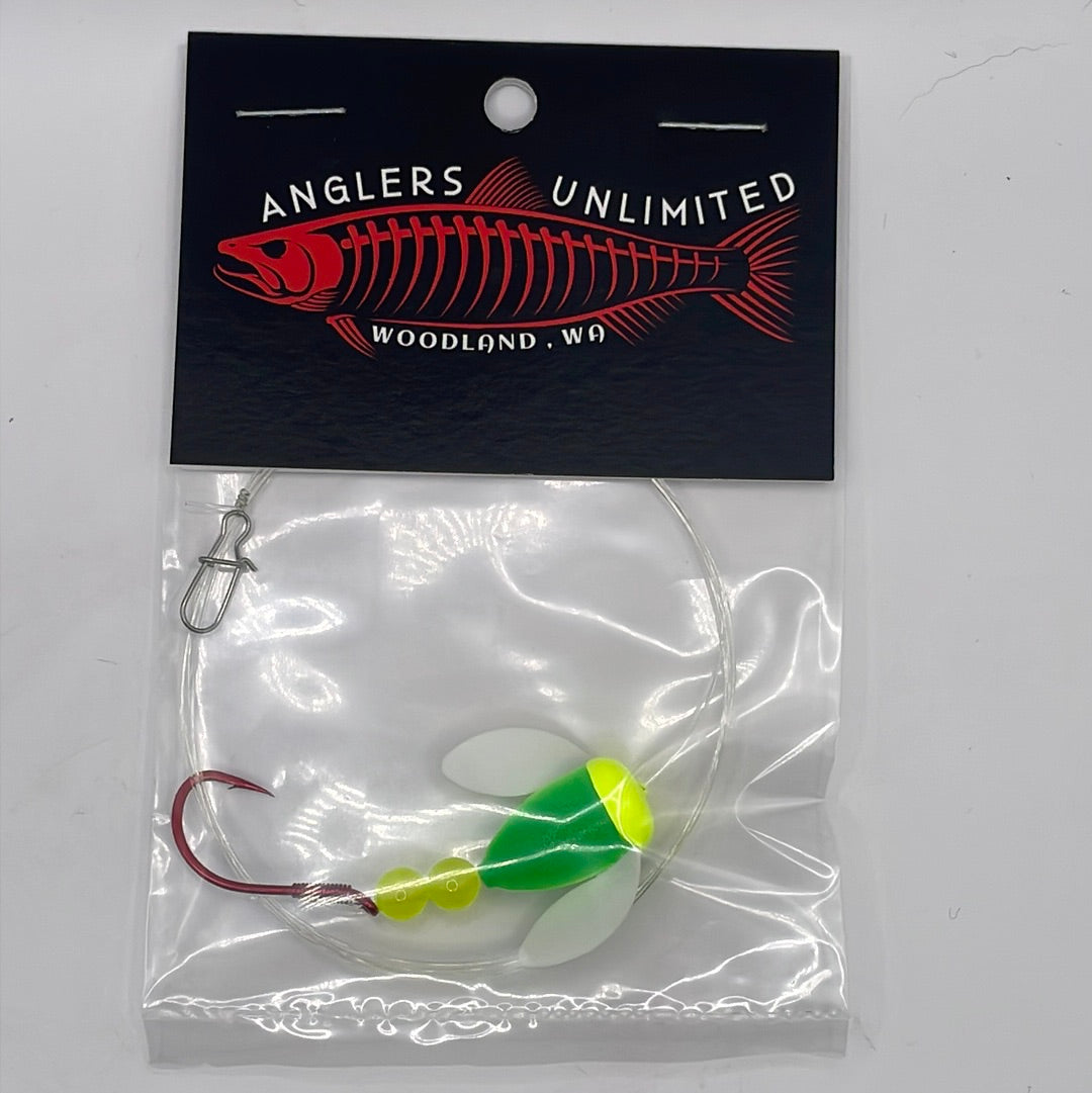 Anglers Unlimited Pre-Tied Spin Glo Leader with Single Hooks