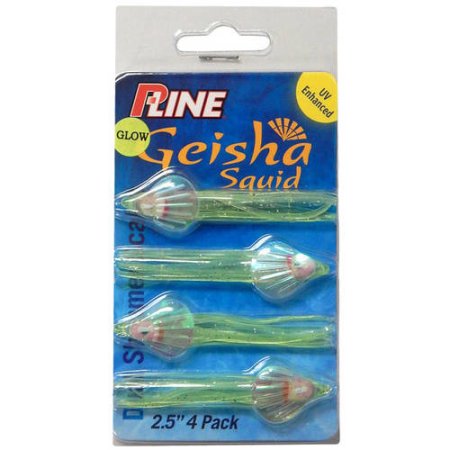 P-Line 2.5 Geisha Squid 4 Pack Chartreuse