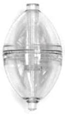 Eagle Claw Clear Spin Floats 2 Water Weighted 2 per Pack