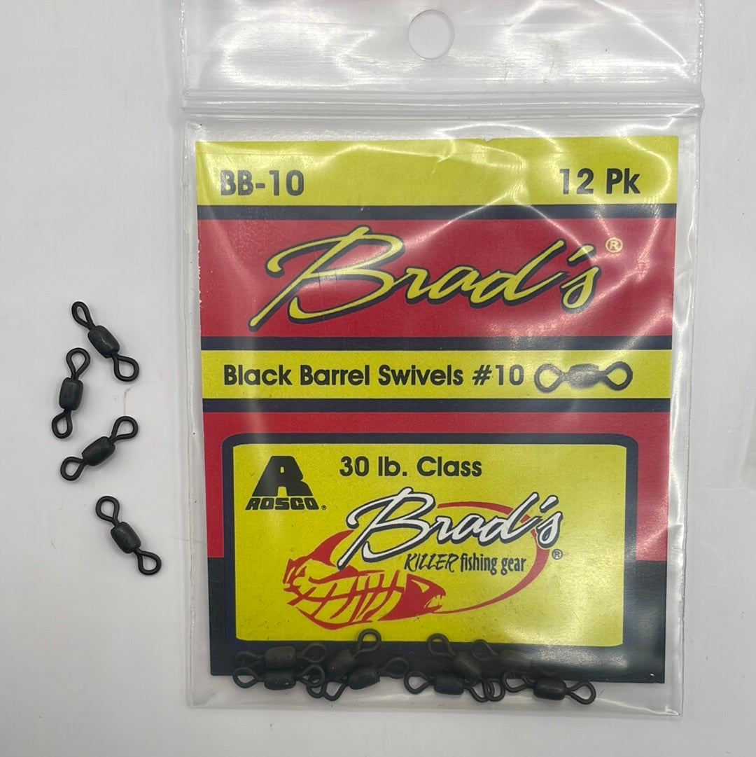 Brads Black Barrel Swivels