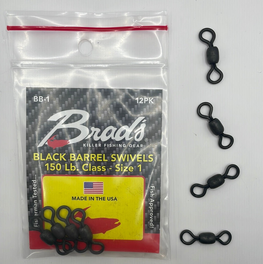 Brads Black Barrel Swivels