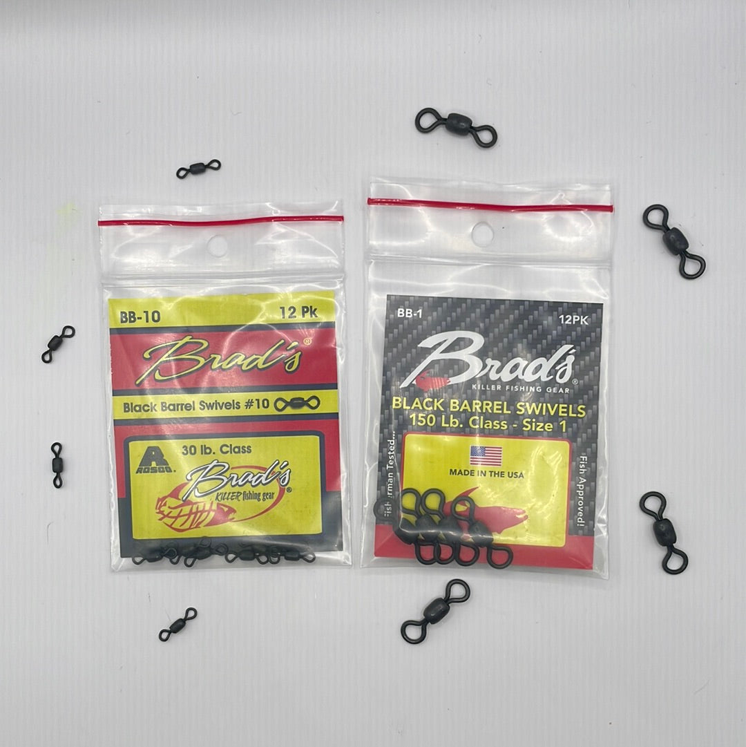 Brads Black Barrel Swivels