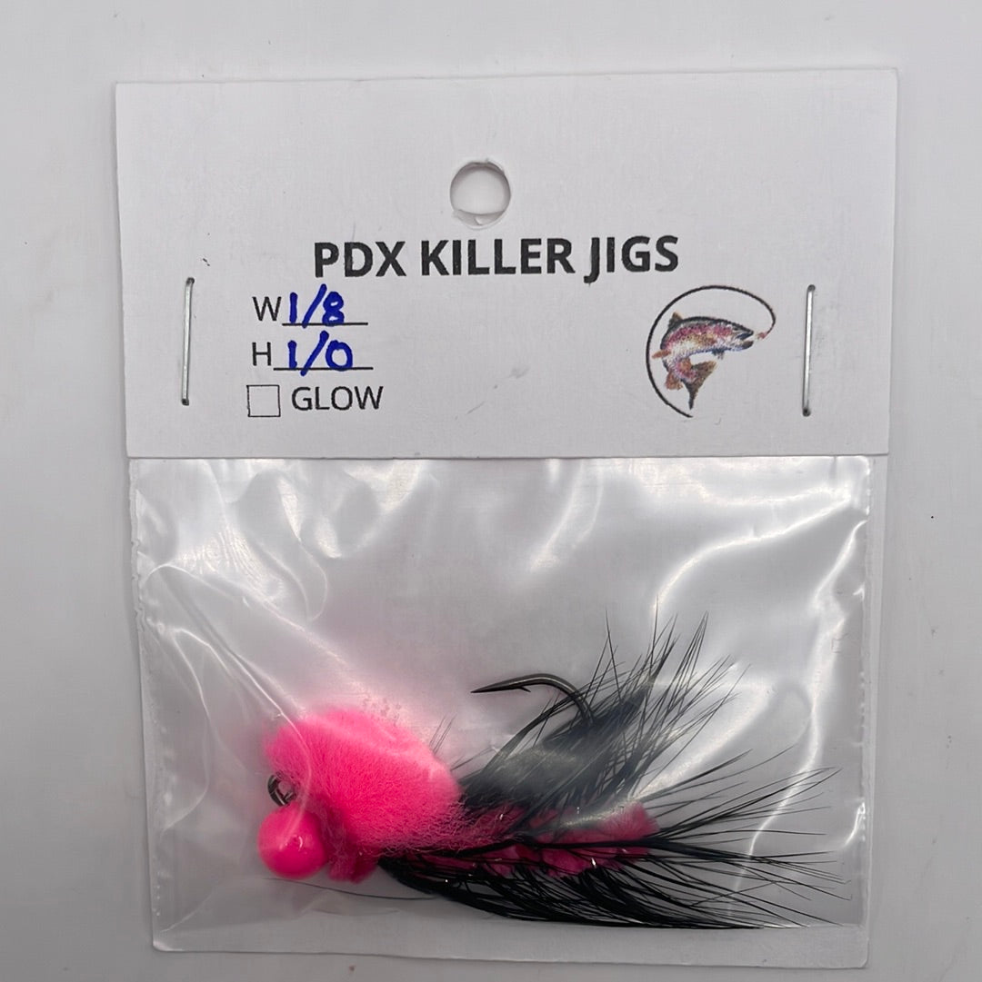 PDX Killer Jigs - Salmon/Steelhead Jigs 1/8 wt 1/0 hook