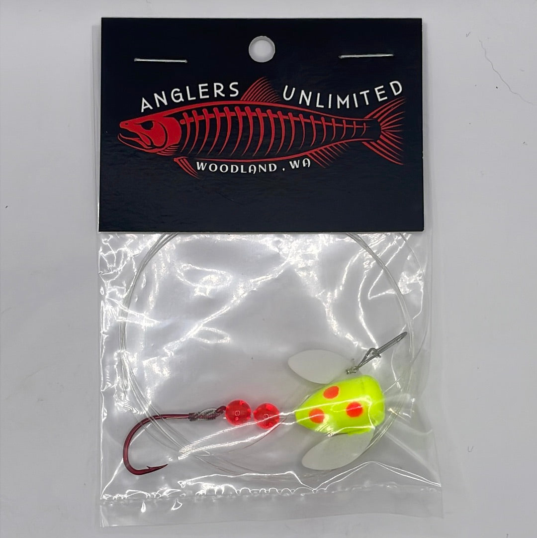 Anglers Unlimited Pre-Tied Spin Glo Leader with Single Hooks