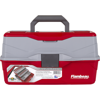 Flambeau Outdoors 3 Tray Classic Tackle Box RED