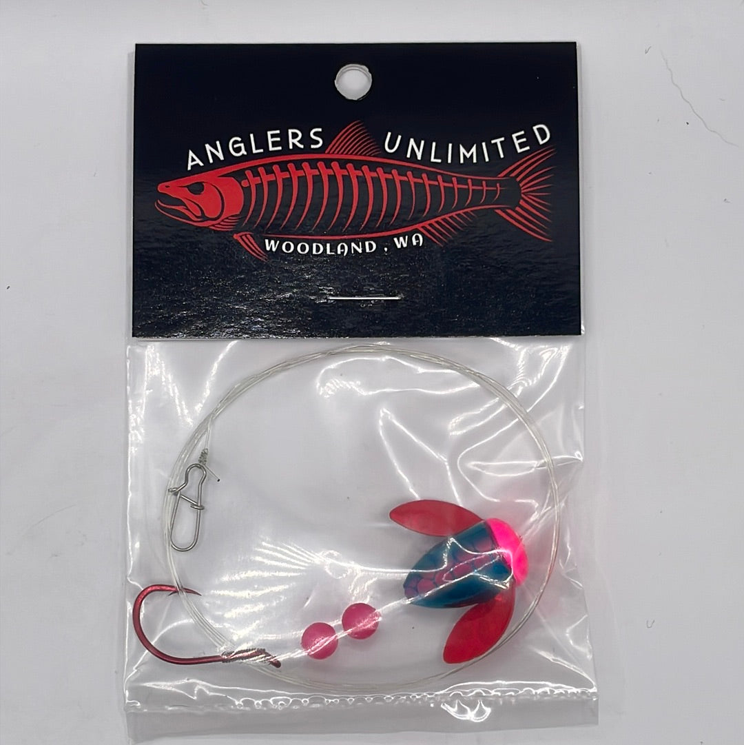 Anglers Unlimited Pre-Tied Spin Glo Leader with Single Hooks