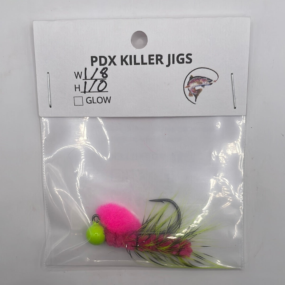 PDX Killer Jigs - Salmon/Steelhead Jigs 1/8 wt 1/0 hook