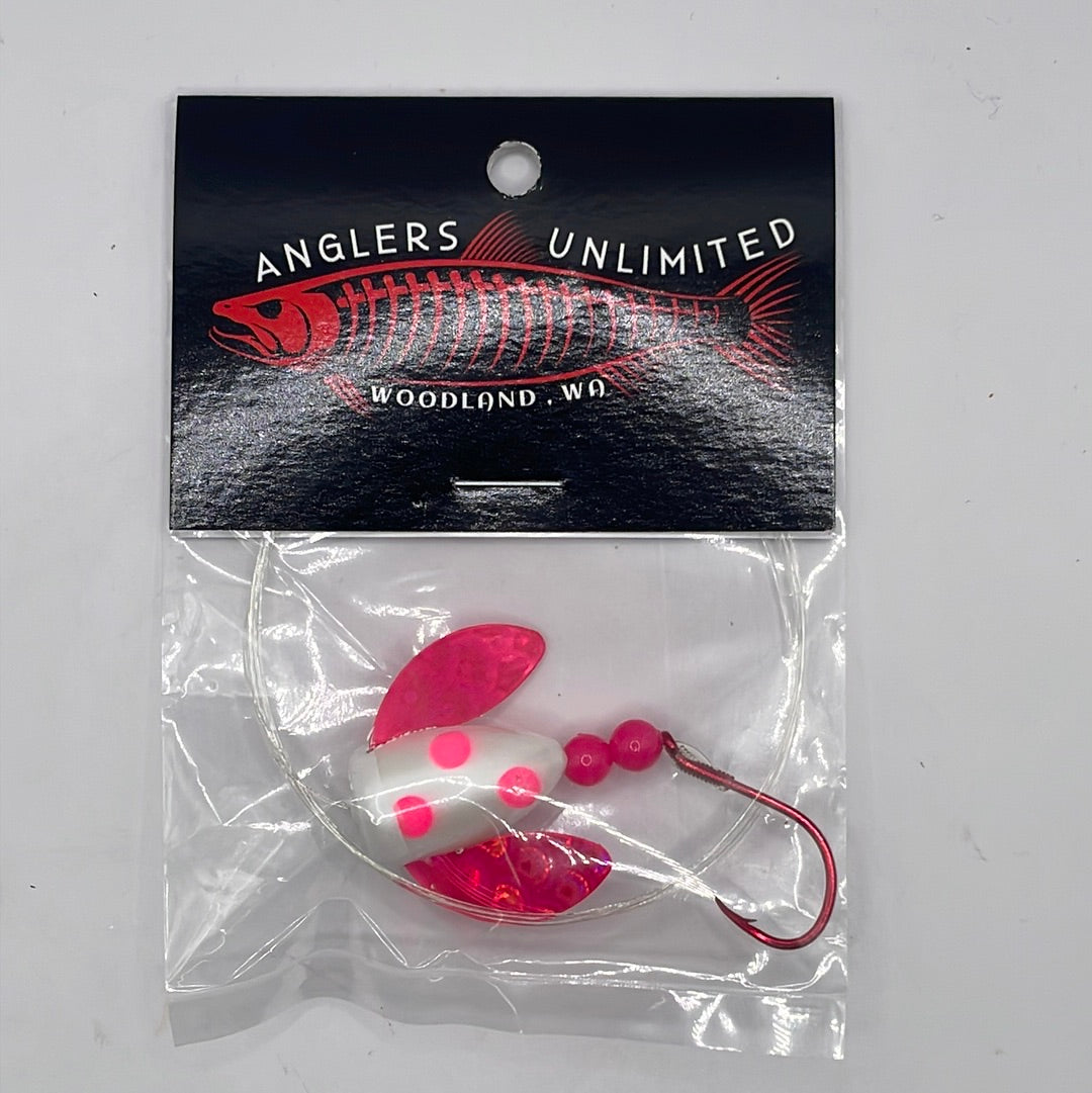 Anglers Unlimited Pre-Tied Spin Glo Leader with Single Hooks