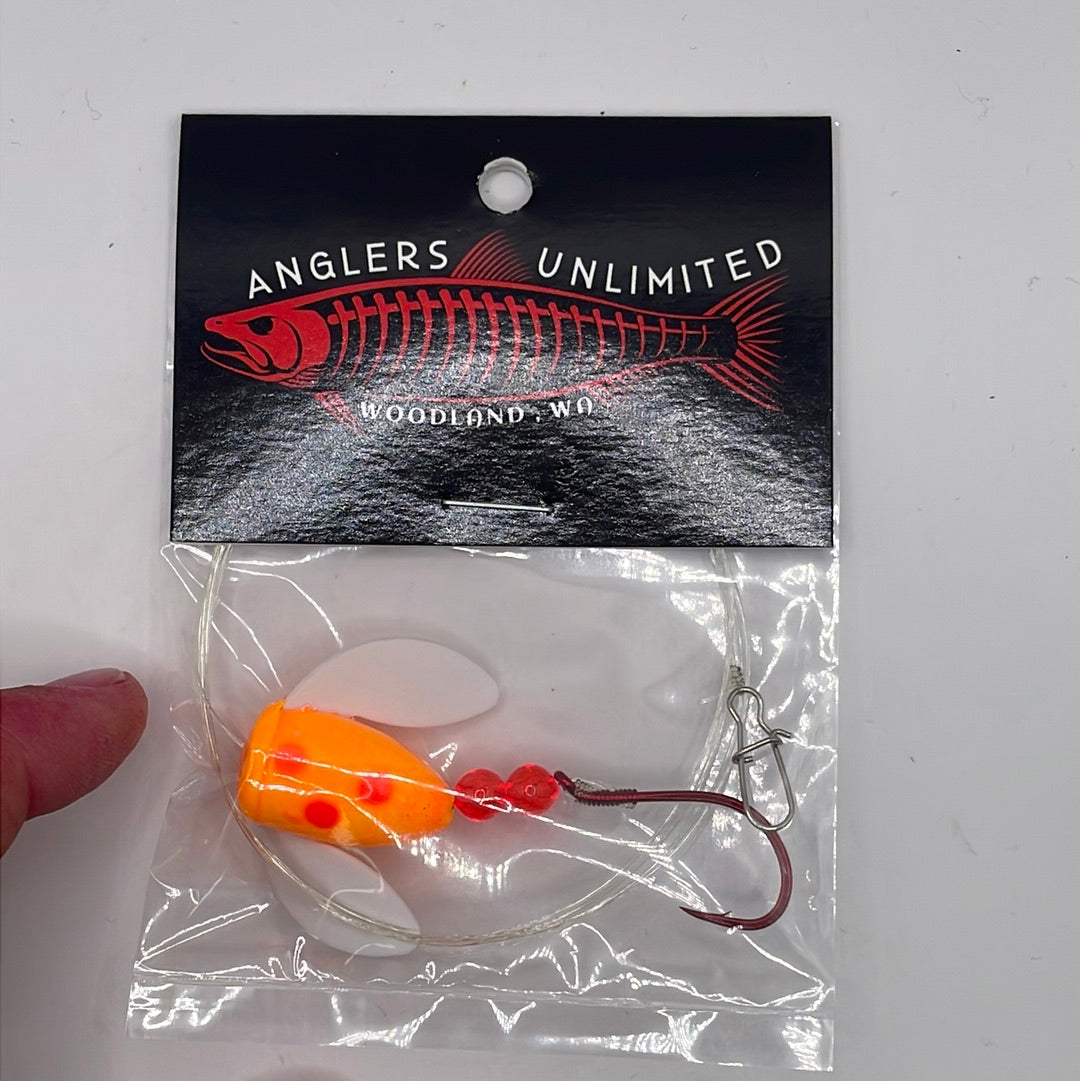 Anglers Unlimited Pre-Tied Spin Glo Leader with Single Hooks