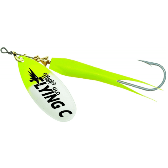 Mepps Flying C Spinner  - Comes with steel treble and single salmon hook