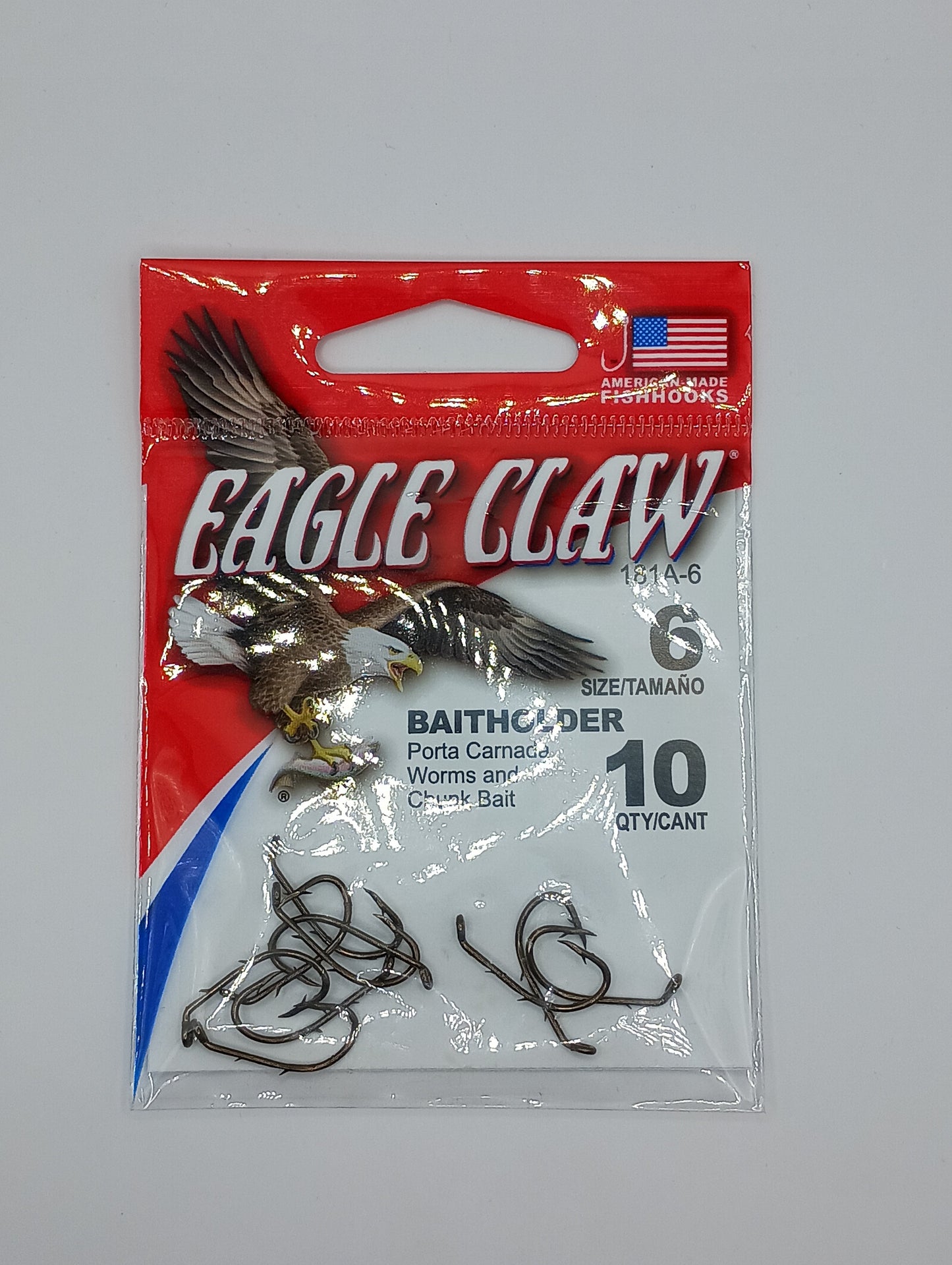 Eagle Claw Baitholder hooks 10 pack